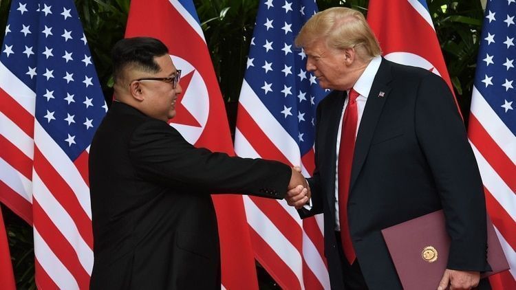 Trump y Kim Jong Un en la cumbre de Singapur el 12 de junio de 2018. Foto: Reuters